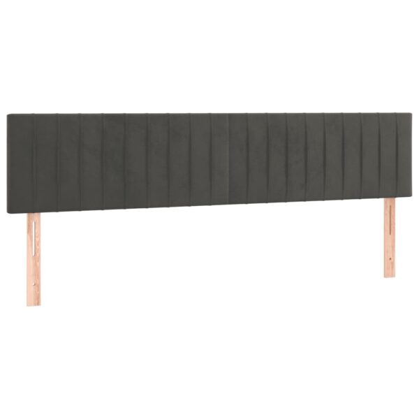 Łóżko kontynentalne z materacem i LED, szary aksamit, 160x200cm - obrazek 7
