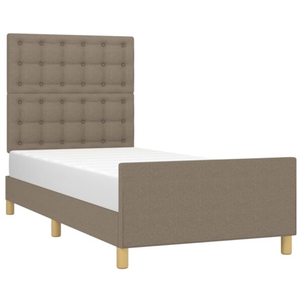 Rama łóżka bez materaca Taupe 90x200 cm Tkanina - obrazek 3