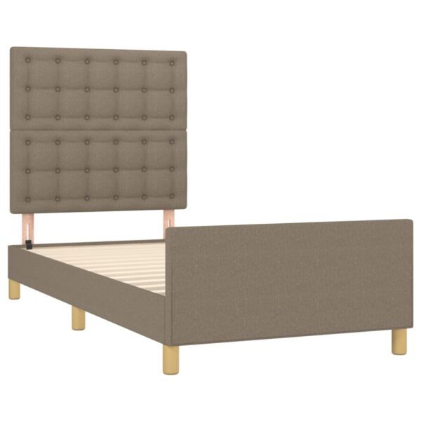 Rama łóżka bez materaca Taupe 90x200 cm Tkanina - obrazek 4
