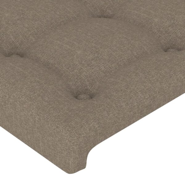 Rama łóżka bez materaca Taupe 90x200 cm Tkanina - obrazek 10