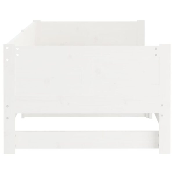 Łóżko rozsuwane, białe, lite drewno sosnowe, 2x(90x200) cm - obrazek 10