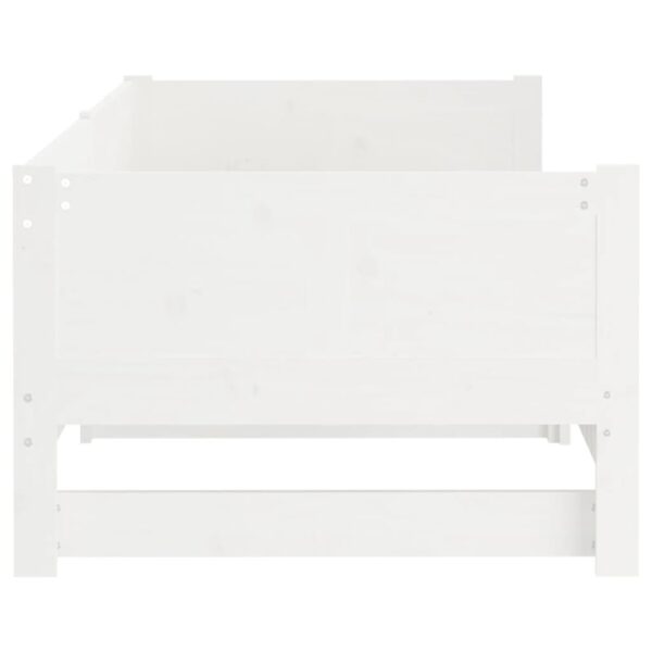 Łóżko rozsuwane, białe, lite drewno sosnowe, 2x(80x200) cm - obrazek 10