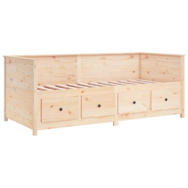 Łóżko dzienne bez materaca 75x190 cm lite drewno sosnowe - obrazek 9