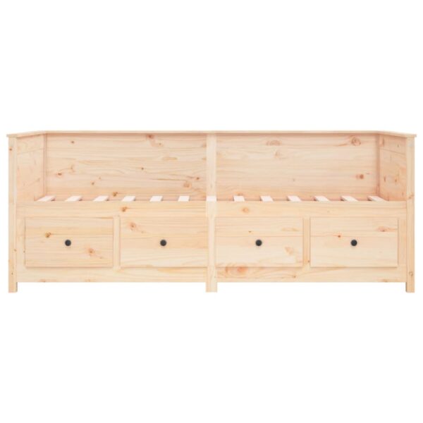 Łóżko dzienne bez materaca 75x190 cm lite drewno sosnowe - obrazek 10