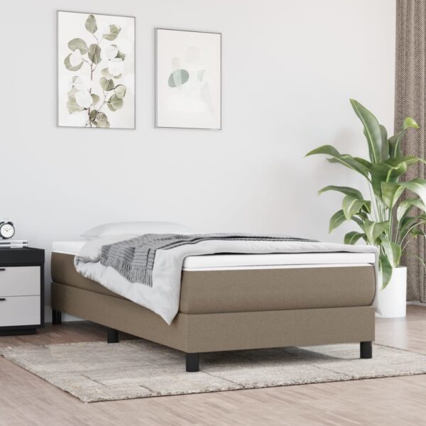 Materac kieszeniowy, kolor taupe, 100x200x20 cm, tkanina