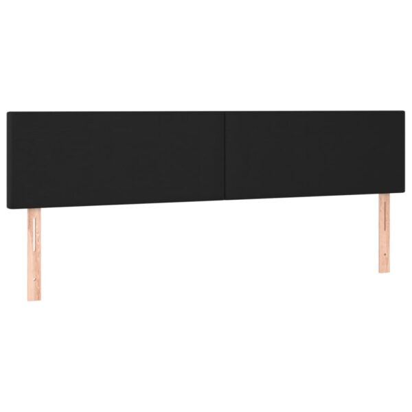 Łóżko kontynentalne z materacem i LED czarna ekoskóra 180x200cm - obrazek 7