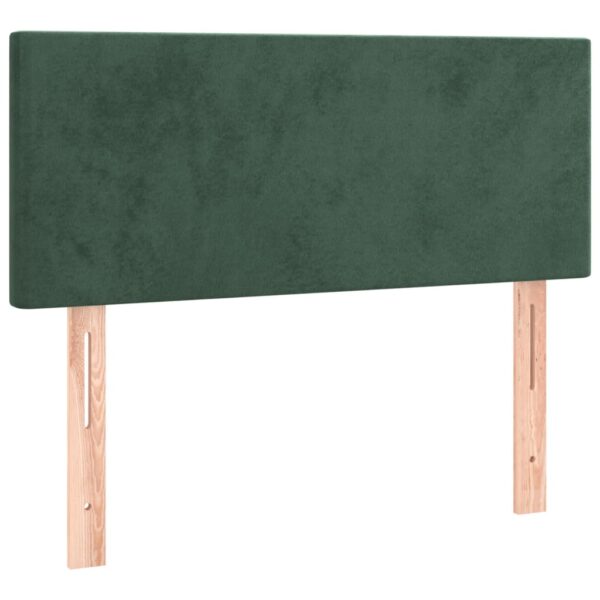 Łóżko kontynentalne z materacem i LED zielony aksamit 80x200 cm - obrazek 7