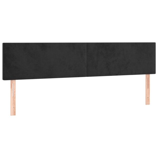 Łóżko kontynentalne z materacem i LED, czarny aksamit 180x200cm - obrazek 7