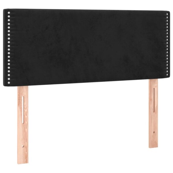Łóżko kontynentalne z materacem i LED, czarny aksamit 120x200cm - obrazek 7