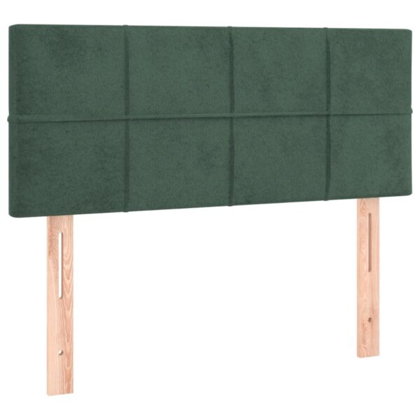 Łóżko kontynentalne z materacem i LED zielony aksamit 80x200 cm - obrazek 7