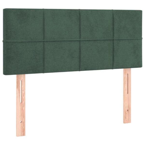 Łóżko kontynentalne z materacem i LED zielony aksamit 90x200 cm - obrazek 7