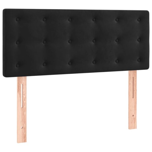 Łóżko kontynentalne z materacem i LED, czarny aksamit 90x200 cm - obrazek 7
