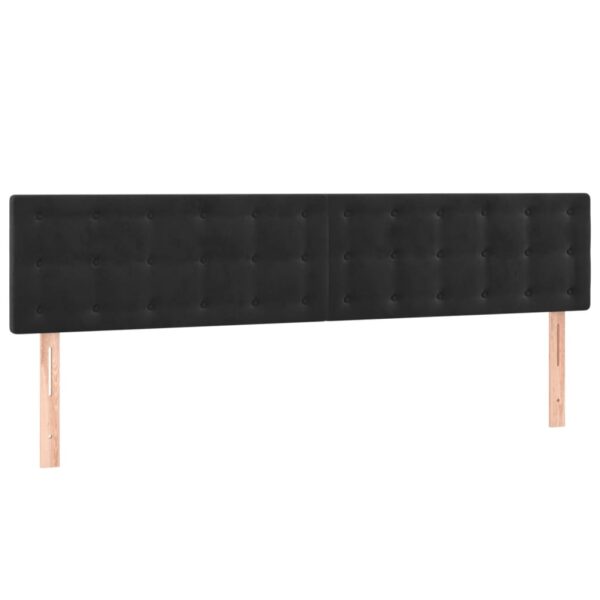 Łóżko kontynentalne z materacem i LED, czarny aksamit 180x200cm - obrazek 7