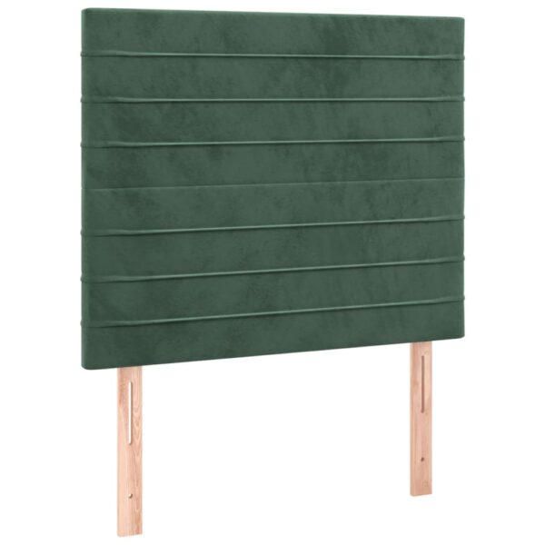 Łóżko kontynentalne z materacem i LED zielony aksamit 120x200cm - obrazek 7