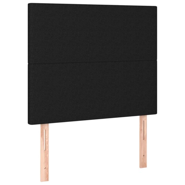 Rama łóżka bez materaca Czarna 80x200 cm Tkanina - obrazek 8