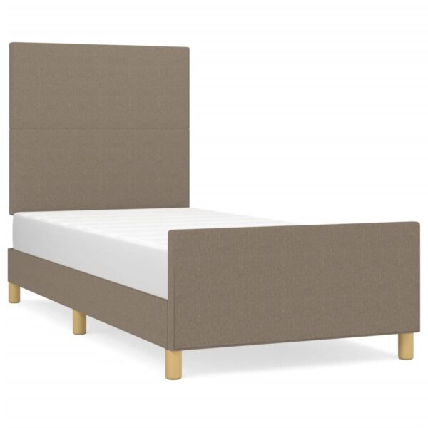 Rama łóżka bez materaca Taupe 90x200 cm Tkanina - obrazek 2