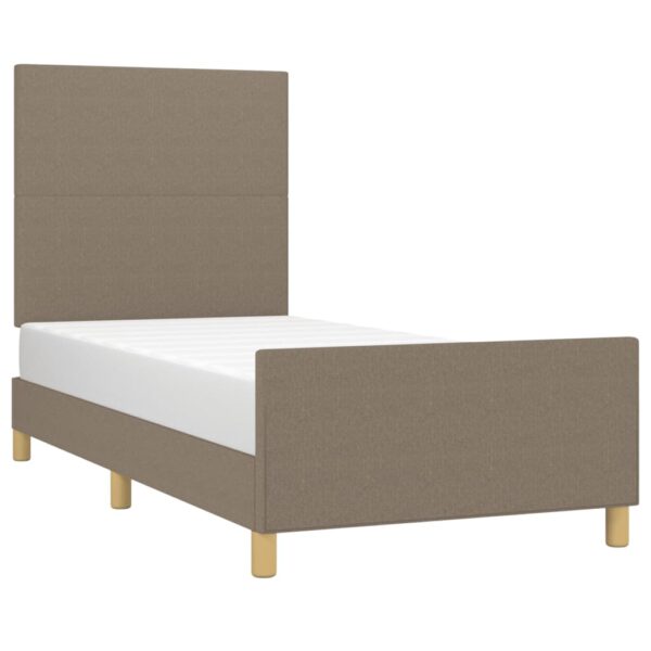 Rama łóżka bez materaca Taupe 90x200 cm Tkanina - obrazek 3