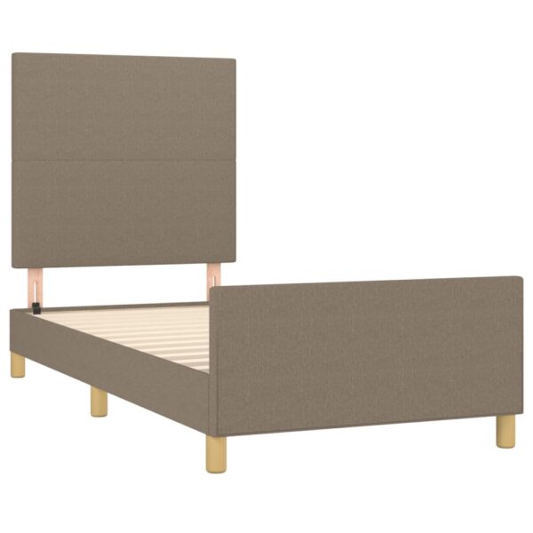 Rama łóżka bez materaca Taupe 90x200 cm Tkanina - obrazek 4