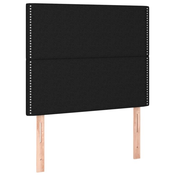 Rama łóżka bez materaca Czarna 80x200 cm Tkanina - obrazek 9