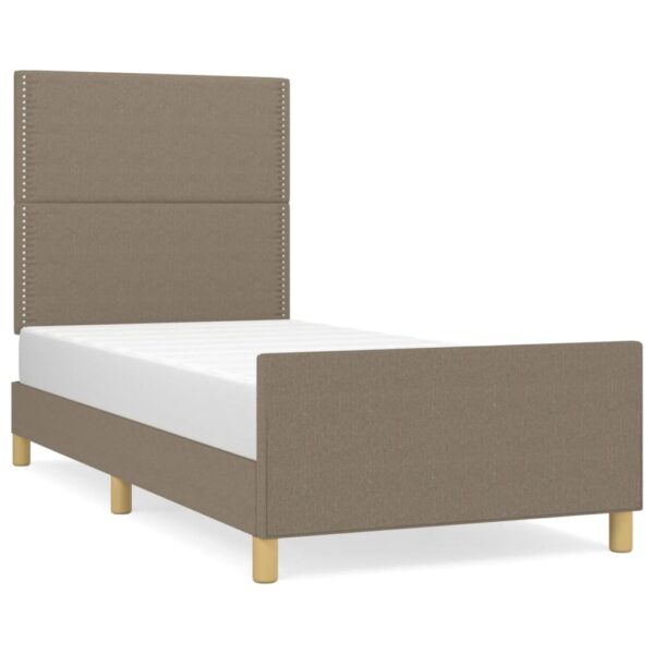 Rama łóżka bez materaca Taupe 80x200 cm Tkanina - obrazek 2