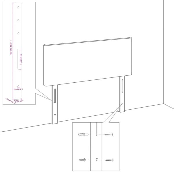 Rama łóżka bez materaca Kremowa 80x200 cm Tkanina - obrazek 12