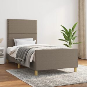 Rama łóżka bez materaca Taupe 90x190 cm Tkanina