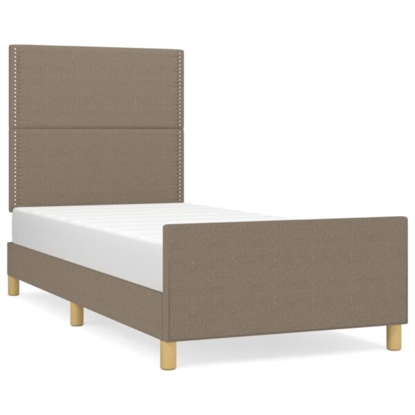 Rama łóżka bez materaca Taupe 90x200 cm Tkanina - obrazek 2