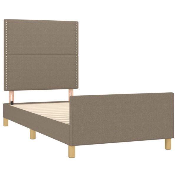 Rama łóżka bez materaca Taupe 90x200 cm Tkanina - obrazek 4