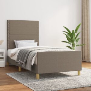 Rama łóżka bez materaca Taupe 90x200 cm Tkanina