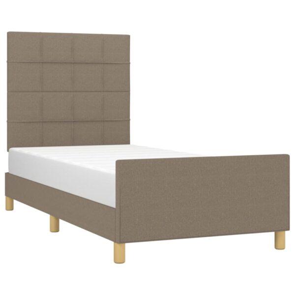 Rama łóżka bez materaca Taupe 90x200 cm Tkanina - obrazek 3