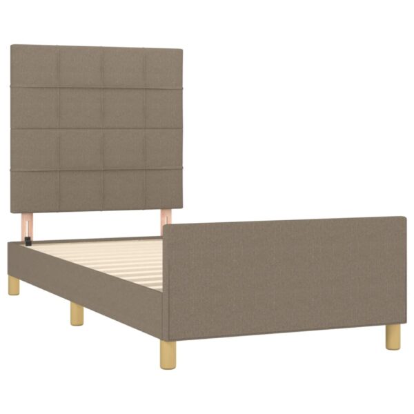 Rama łóżka bez materaca Taupe 90x200 cm Tkanina - obrazek 4