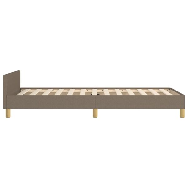 Rama łóżka bez materaca Taupe 90x200 cm Tkanina - obrazek 7