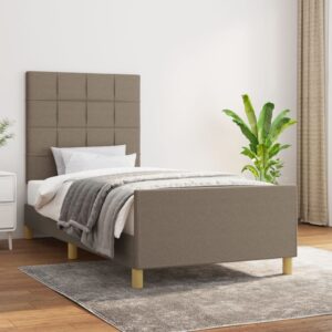 Rama łóżka bez materaca Taupe 90x200 cm Tkanina