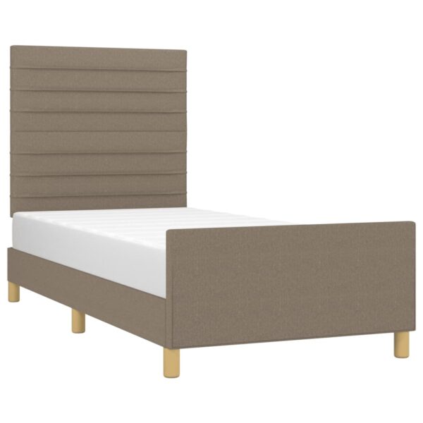 Rama łóżka bez materaca Taupe 90x190 cm Tkanina - obrazek 3