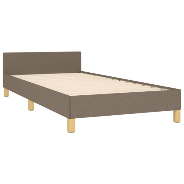 Rama łóżka bez materaca Taupe 90x190 cm Tkanina - obrazek 5