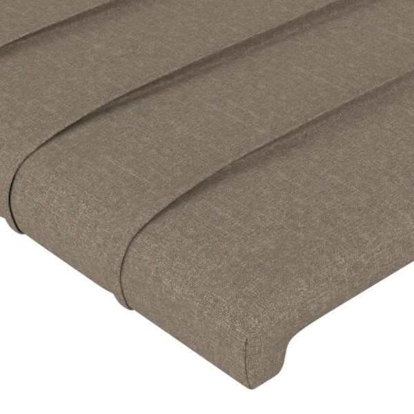 Rama łóżka bez materaca Taupe 90x190 cm Tkanina - obrazek 10