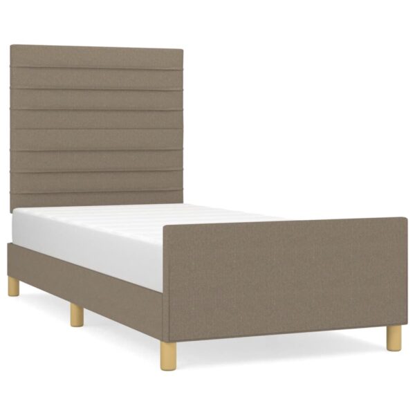 Rama łóżka bez materaca Taupe 90x200 cm Tkanina - obrazek 2