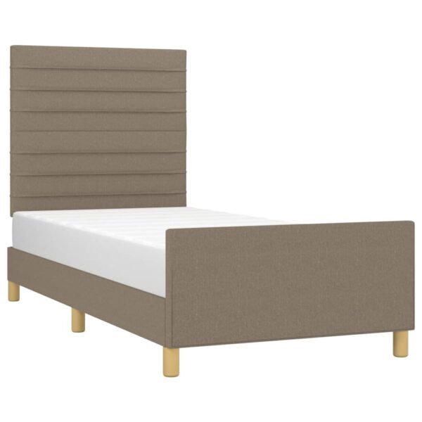 Rama łóżka bez materaca Taupe 90x200 cm Tkanina - obrazek 3