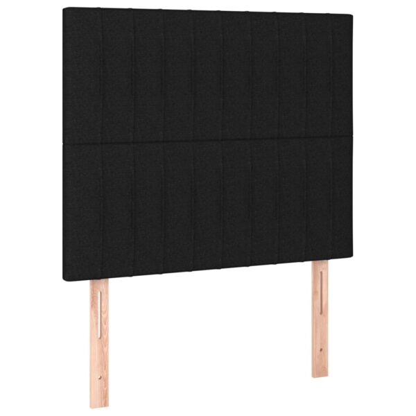 Rama łóżka bez materaca Czarna 90x190 cm Tkanina - obrazek 8