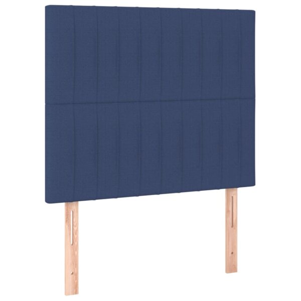 Rama łóżka bez materaca Niebieska 90x190 cm Tkanina - obrazek 8