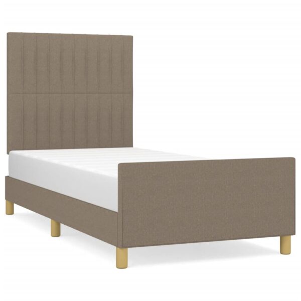 Rama łóżka bez materaca Taupe 90x200 cm Tkanina - obrazek 2