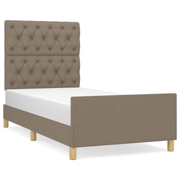 Rama łóżka bez materaca Taupe 80x200 cm Tkanina - obrazek 2