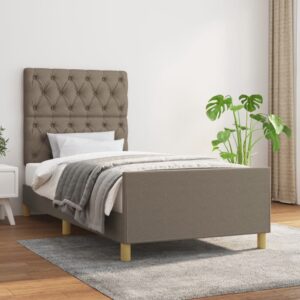Rama łóżka bez materaca Taupe 80x200 cm Tkanina