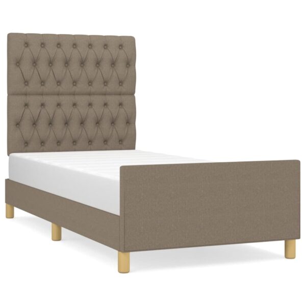 Rama łóżka bez materaca Taupe 90x200 cm Tkanina - obrazek 2