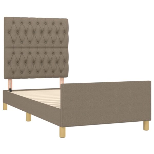 Rama łóżka bez materaca Taupe 90x200 cm Tkanina - obrazek 4