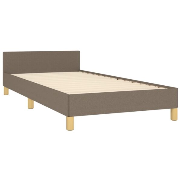 Rama łóżka bez materaca Taupe 90x200 cm Tkanina - obrazek 5