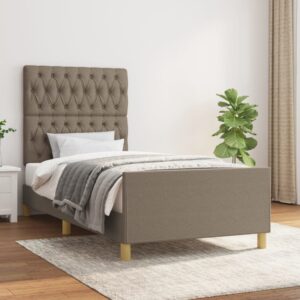 Rama łóżka bez materaca Taupe 90x200 cm Tkanina