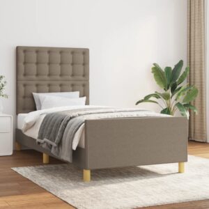 Rama łóżka bez materaca Taupe 90x200 cm Tkanina