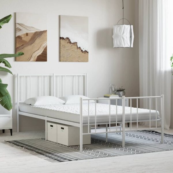 Materac piankowy, biały, 120x200cm, 7-strefowy, twardość 20 ILD - obrazek 2
