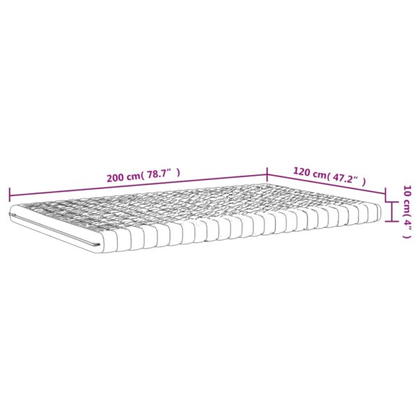 Materac piankowy, biały, 120x200cm, 7-strefowy, twardość 20 ILD - obrazek 9